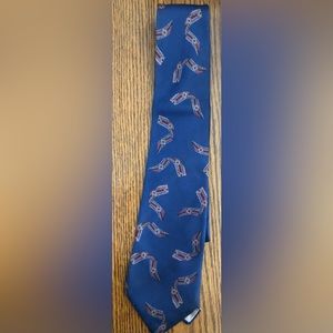 CHRISTIAN DIOR Blue Silk Tie